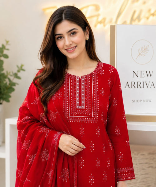 3-Piece Unstiched Suit
