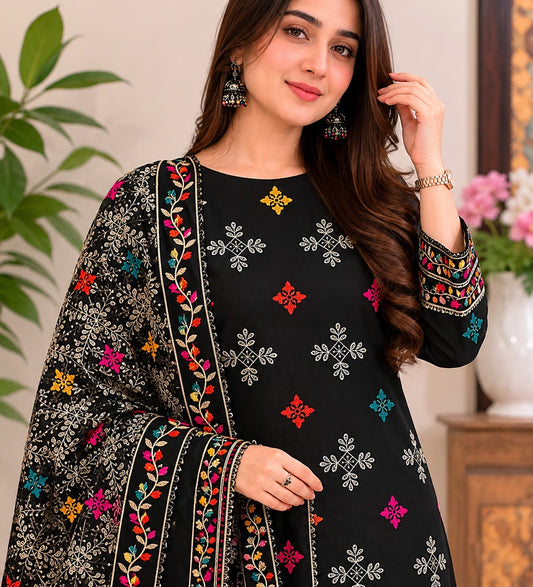 3-Piece Unstiched Suit